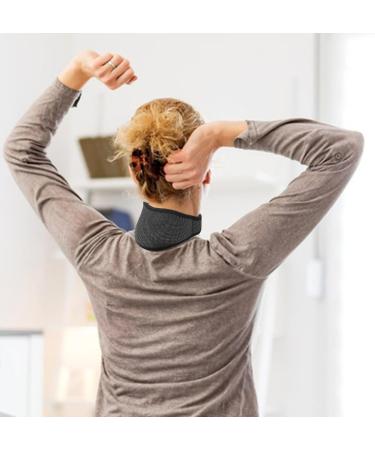 Rolempon Heated Neck Wrap - Magnetic Support for Fatigue Relief | Portable Wormwood Neck & Shoulder Protector - Unisex Black - Buy Online on GoSupps.com