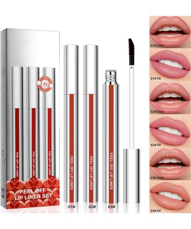 Liquid Lip Peel Waterproof Liquid Lip Color Moisturizing Lipstick Tear Lasting Formula No Bleaching Pigment 3GX3Pieces for Women and Girls - Buy Online on GoSupps.com