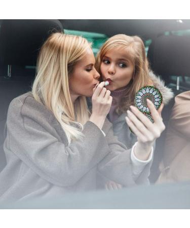 Compact Vintage Make-Up Mirrors - 6 Pack Turquoise Pocket Mirrors with 1x/2x Enlargement & Mandala Design for Travel - Perfect Gift for Girls & Women - Buy Online on GoSupps.com