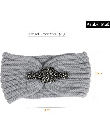 Buy Irisaa Women's Yellow Rhinestone Knitted Headband | Stylish Hairband & Ear Warmer - International Shipping Available - Buy Online on GoSupps.com