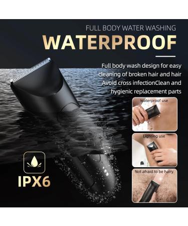 Waterproof Electric Hair Clippers for Men - Rechargeable Grooming Trimmer & Body Shaver for Bikini & Groin - Buy Online on GoSupps.com