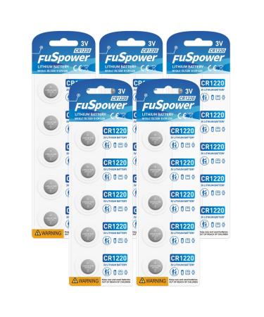 CR1220 3V Lithium Battery ECR1220 DL1220 5012LC 1220 3V Lithium Coin Cell Batteries for Watch 25pcs