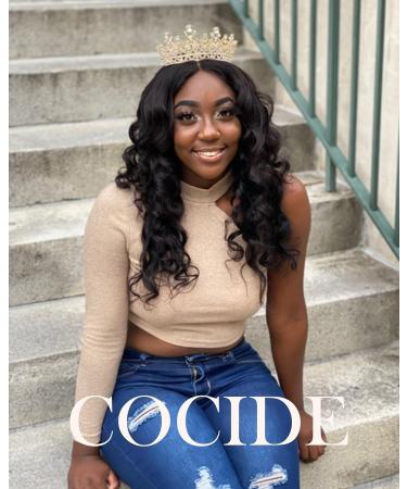 COCIDE Gold Crown and Tiara for Women - Crystal Queen Crowns for Girls - Rhinestone Princess Headband for Wedding, Prom, Bridal Party - Luxury Hair Accessories - Buy Online on GoSupps.com