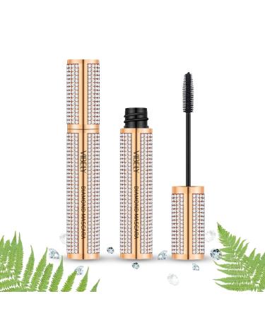 P-Beauty Cosmetic Accessories Waterproof 4D Volume Mascara | Diamond Mascara for Longer and Fuller Lashes | Eye Makeup for Natural Eyelashes | Carbon Black