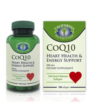 4 Packs CoQ10 200mg Soft Gels Coenzyme Q10 High Absorption Dietary Supplement 100 Counts Softgels Quick Release CO Q-10 Antioxidant for Heart Health & Energy Production