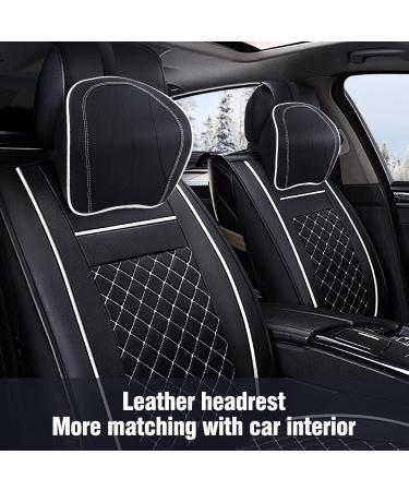 Zatooto Memory Foam Car Neck Pillow Adjustable Headrest for Driving Gaming & Office | Leather Comfort (Black) - Buy Online on GoSupps.com