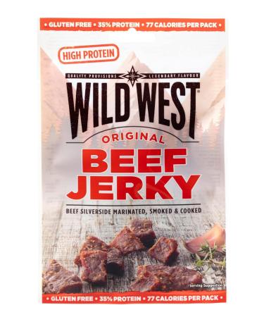 Wild West Beef Jerky Mix Box 60G - High Protein 10 Pack with Sportsbag | Original Honey BBQ Jalapeno & Steak Strips - Buy Online on GoSupps.com