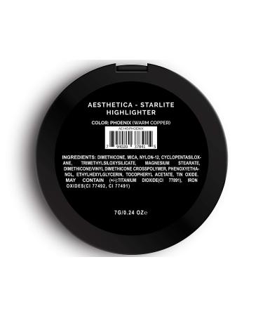 Aesthetica Starlite Highlighter - Phoenix (Warm Copper) | Metallic Shimmer Makeup Powder - Buy Online on GoSupps.com