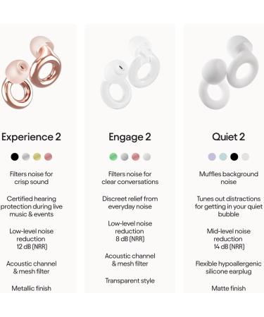 Loop Experience 2 Ear Plugs - Stylish Hearing Protection for Concerts & Festivals | 17dB Noise Reduction | High-Fidelity Earplugs in Rose Gold - Buy Online on GoSupps.com