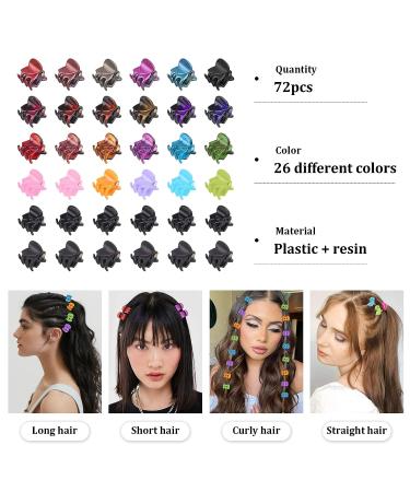 Sublaga 72 Pcs Mini Hair Claw Clips | Small Non Slip Plastic Jaw Clips for Girls and Women - Buy Online on GoSupps.com