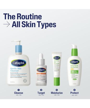 Cetaphil Vitamin C Serum Visibly Reduces Look of Dark Spots and Hyperpigmentation Formulated with Niacinamide Designed for Sensitive Skin Fragrance Free Dermatologist Tested 1oz - Buy Online on GoSupps.com