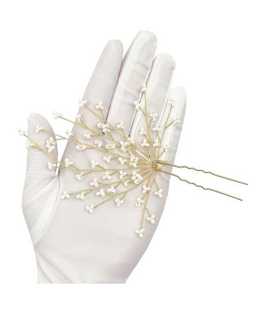 PRETTYLIFE 3Pcs White Pearl Wedding Hair Pins - Bridal Hair Accessories for Women and Flower Girls - Buy Online on GoSupps.com