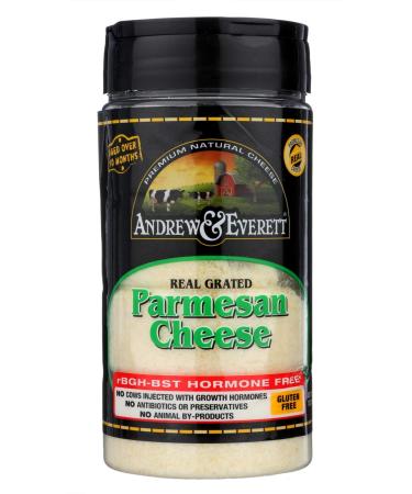 Andrew & Everett Hormone Free Grated Parmesan Cheese, 7 oz container 7 Ounce (Pack of 1)