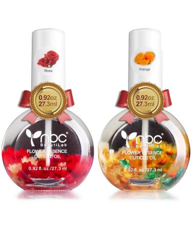 Huile pour cuticules huile de croissance des ongles M lange naturel de jojoba vitamine E vitamine B huile pour cuticules de fleurs naturelles (2 x 0 92 oz Lily & Lavender) 2 x 0.92 oz Lily & Lavender