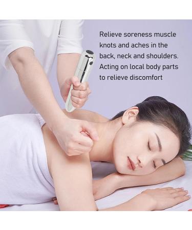 Mini Hand-Held Muscle Massage Device - Relieves Tiredness & Improves Blood Circulation | Acupuncture Massage for Neck & Shoulders (Silver) | International Shipping - Buy Online on GoSupps.com