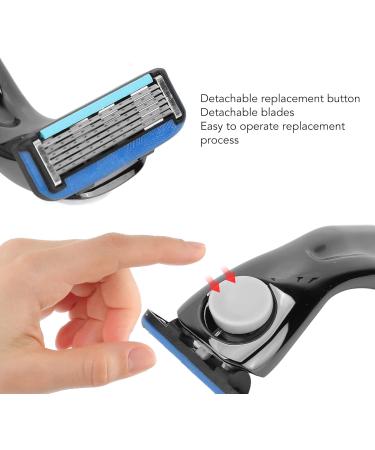 Buy Sluff's Waterproof Safety Razor for Men - Single Blade Manual Razor Portable & Precise with 6 Removable Blades - Buy Online on GoSupps.com