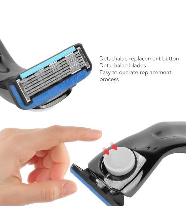 Manual Shaver for Men - Waterproof Six-Blade Portable Shaver for Office Use (Black) - Buy Online on GoSupps.com