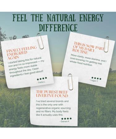 EarthFirst Organic Beef Liver Pure Regenerative Organic Certified Grass-Fed Liver Supplement Natural Source of Iron Vitamin A & B12 Supports Energy Metabolism & Vitality 180 Capsules - Buy Online on GoSupps.com