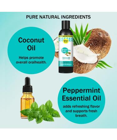 Tooth Pulling Oil | Natural Oil Pulling Mouthwash & Tongue Scraper - 8 Fl Oz Mint | International Shipping - Buy Online on GoSupps.com