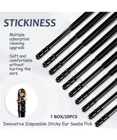 Treonca Adhesive Earwax Cleaner Tool Set - Disposable Sticky Ear Swabs Pick - Efficient & Quick Ear Wax Removal - 20 Count - Buy Online on GoSupps.com