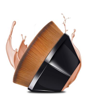 WENJING Makeup Brush Foundation Brush Flawless Brush Makeup Brushes with Portable Case for Blending Liquid Cream Flawless Powder Cosmetics Black