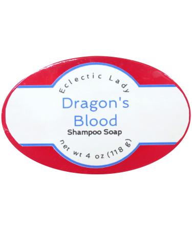 Eclectic Lady Dragon's Blood Shampoo Soap Bar with Pure Argan Oil Silk Protein Honey Protein and Extracts of Calendula Flower Aloe Carrageenan Sunflower - 4 oz Bar