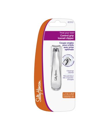 Sally Hansen Beauty Tools  Treat Your Toes  Control Grab Toenail Clip W/Catcher  Nail Clippers  Toe Nail Clippers  Professional Nail Clippers  Wide Blade  Stainless Steel