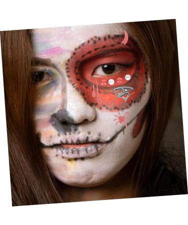 Abaodam 2 Sheets Halloween Decorations Sticker Plastic Party for Children Halloween Cosplay Props Fake face Face Funny Eye Patch - Buy Online on GoSupps.com