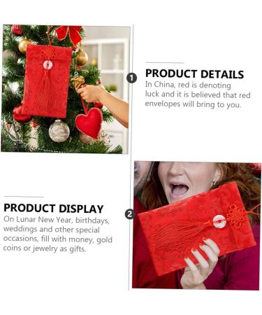 MAGICLULU Set Spring Festival Red Envelope Chinese New Year Hong Bao Spring Festival Money Envelopes Money Packets Gift Envelopes Red Packets New Year Bag Chinese Style Damask Material - Buy Online on GoSupps.com