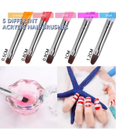 9Pcs Nail Art Brushes Dappen Dish Set - Acrylic Nail Liquid Powder Kit - Buy Online on GoSupps.com