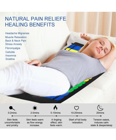 Buy Premium 100% Cotton Acupressure Mat & Pillow Set - Soothing Massage Mat for Neck Pain Relief & Muscle Stimulation - International Shipping Available - Buy Online on GoSupps.com