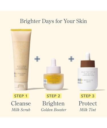Beekman 1802 Milk Tint Face SPF 43 - Oxybenzone Free Tinted Mineral Sunscreen & Moisturizer for Sensitive Skin - Cruelty Free Makeup Primer - 1 oz - Buy Online on GoSupps.com