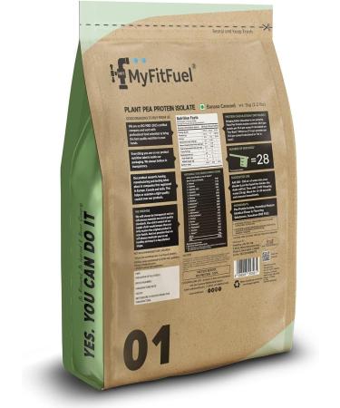 MyFit Fuel Clean Plant Pea Protein Isolate (27.4g Protein 4.9g BCAA 10.6g EAA) |Easy to Digest | Vegan Plant Protein Powder 1Kg 28 Servings (Banana Caramel)  - Buy Online on GoSupps.com
