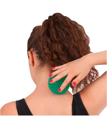 Sport-Tec Reflex Ball - Hedgehog Massage Ball for Reflexology & Self-Massage | 8 Cm Green-Transparent - Buy Online on GoSupps.com