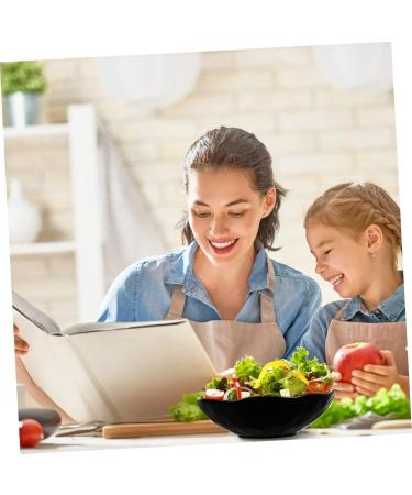 Alipis 1pc Ceramic Soup Bowl Salad Bowl Nesting Bowls White Decor Kitchen Gadget Kitchen Tool Ceramics Black 20X20CM - Buy Online on GoSupps.com
