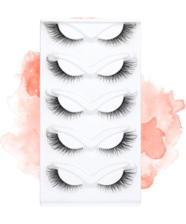 ALICROWN HAIR Cat Eye Lashes Fluffy False Eyelashes Strip Fox Lashes Wispy Natural Fake Eyelashes Fairy Long Tail False Lashes 5 Pairs C- Fluffy - Buy Online on GoSupps.com