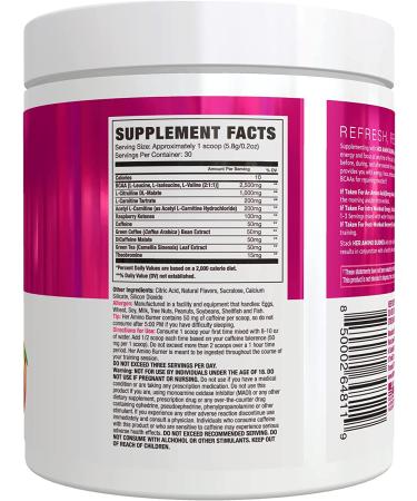 Her Thermogenic Animo Mango Passion 30 Servings - Women's BCAA Essential Amino Acids Powder with Caffeine for Energy, Focus & Endurance - Buy Online on GoSupps.com