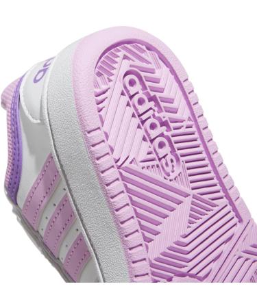 adidas Kids Hoops Mid 2.0 I Fitness Shoes - Child 5 UK - Ftwr White/Lilac Violet Fusion - Buy Online on GoSupps.com