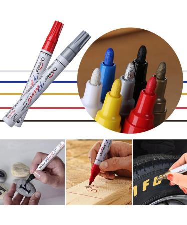 Oil-Based Waterproof Paint Pens - Permanent Markers for Rocks, Wood, Fabric, Plastic, Glass - 12 Colors - Buy Online on GoSupps.com