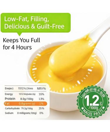 M lange De Petit-d jeuner Base Bouillie Farine Ma s Pure - 20 Sachets Portion Individuelle C r ales Chaudes Instantan es Sans Sucre Ajout OGM Remplacement Rapide Des Repas - Buy Online on GoSupps.com