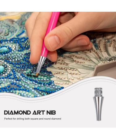 SEWACC Rhinestone Sticky Pen Tips 6pcs Cases Nail Embroidery Drill Art Tool Point for Steel Tips Pen Replacement Diy Heads 2.2X0.5cm - Buy Online on GoSupps.com