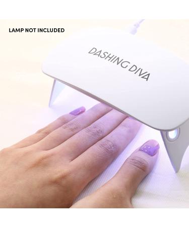 Dashing Diva Glaze Nail Strips - Creamy Lilac | Long Lasting & Chip Resistant Gel Nail Wraps | LED Lamp Compatible | 34 Salon Quality Light Purple Strips - Buy Online on GoSupps.com
