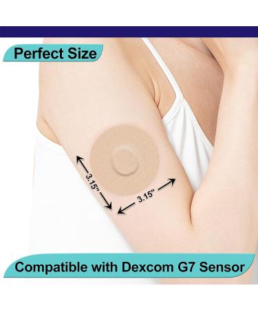 Dexcom G7 Adhesive Patches 25 Pack - Waterproof, Flexible & Breathable Covers for 10 Days - Latex-Free Overlay Patch for G7 Sensor - Skin-Friendly Beige Patches - 25 Count - Buy Online on GoSupps.com