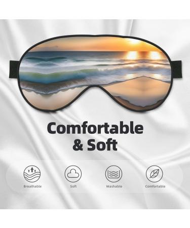 Buy Sunset Over The Waves Eye Mask - Soft Adjustable & Comfortable Sleep Mask for Men & Women | International Shipping - Buy Online on GoSupps.com