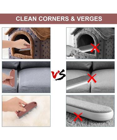 Ultimate Animal Hair Remover Brush | Dog & Cat Hair Removal for Carpet Furniture & Cars - Red Rubber Brushes - Buy Online on GoSupps.com
