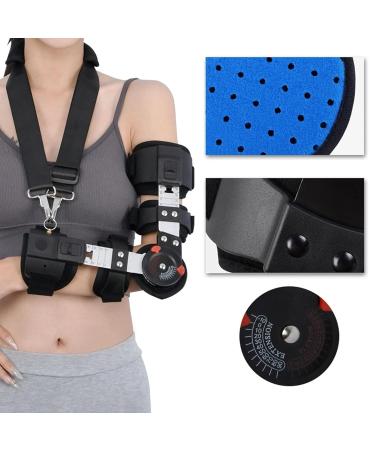 Buy SFKLYU Hinged Elbow Brace - Adjustable Post Surgery Support & Immobilizer for Injury Recovery - Left Arm Sling - Buy Online on GoSupps.com