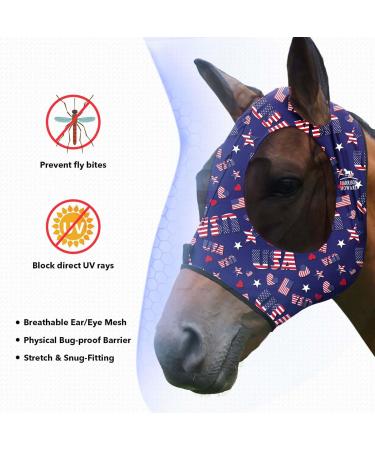 Harrison Howard Super Comfort Fly Mask - Large Eye Space UV Protection & Breathability | Starry Medium USA - Buy Online on GoSupps.com