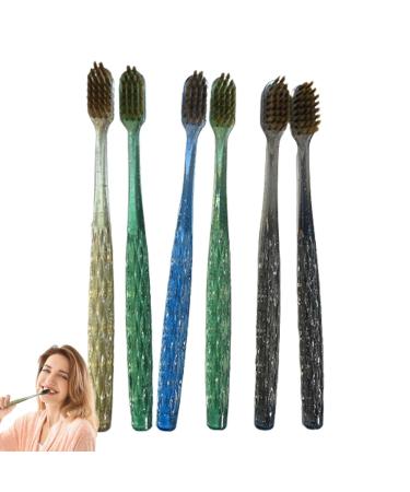Generic soft toothbrush travel toothbr sternet |Portable toothbrush with soft bristles |6 pieces of soft toothbrush sensitive soft toothbrush for family women