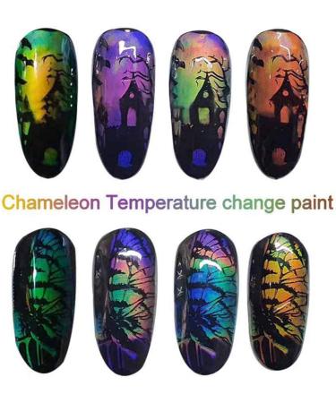 Temperature Change Liquid | Thermochromic Mood Crystal Gradient Color Liquid | Easy Design Supplies For Beginners Advancers Professionals New Nail Polish Gel Neon Temperature Chang - Buy Online on GoSupps.com