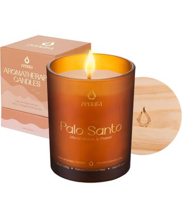 Aromatherapy Palo Santo & Sage Candle - Natural Coconut Wax for Meditation | International Shipping Available - Buy Online on GoSupps.com